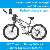 Nathaniel Electric Bike 48V 27.5-inch dirt bike with soft-tail shock absorbers Mountain Bike 20Ah lithium battery electric bike