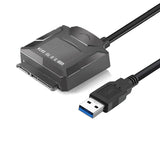 SATA to USB 3.0 Adapter Cable for 2.5/3.5 Inch SSD HDD SATA III Hard Drive Disk Converter Support UASP with 12V/2A Power Adapter