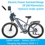 Nathaniel Electric Bike 48V 27.5-inch dirt bike with soft-tail shock absorbers Mountain Bike 20Ah lithium battery electric bike