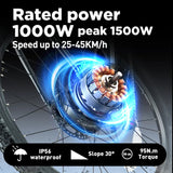 1 OTIDA New RX60 1500W45KM/H 27.5 Inch 2.8 Tire Electric Bike 48V15AH Lithium Battery Mountain Electric Bicycle 21 Speed